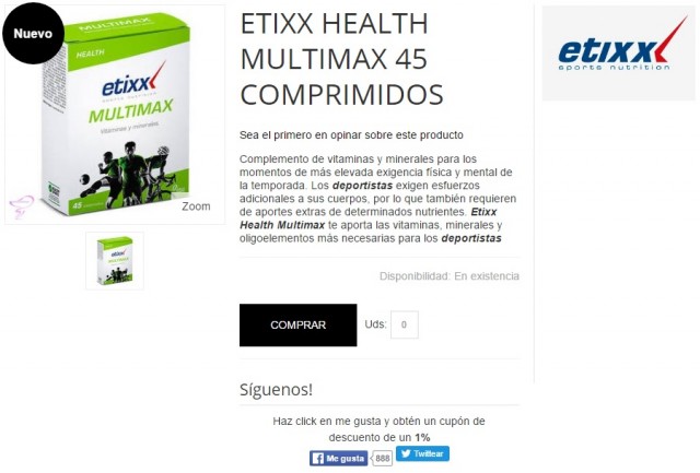 Etixx Health Multimax, el complemento ideal para un deportista